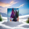 Colorful lights decorate Christmas tree festive atmosphere home ornaments 🎄 Application Scenario